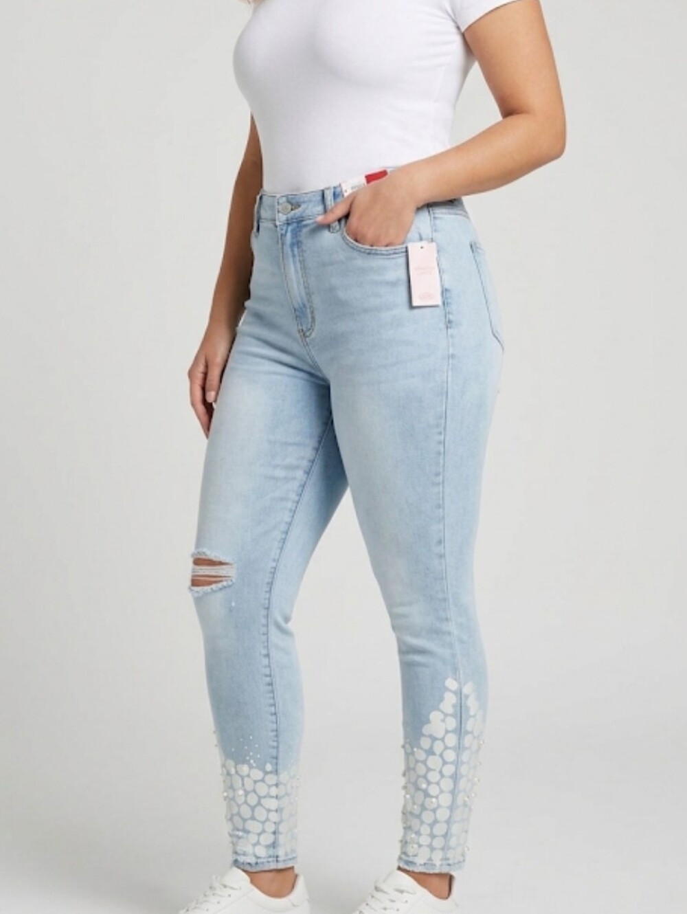 Jennifer Lopez Blue Skinny Crop Jeans